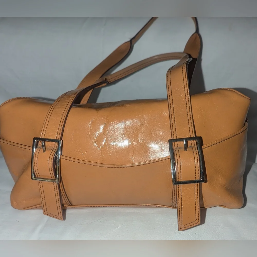 Kenneth Cole Vintage Y2K Brown Leather Shoulder Bag